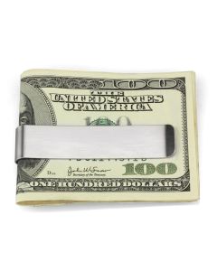 JCE3381 High polished (no plating) Stainless Steel Money clip with No Stone