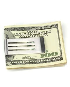 JCE3383 High polished (no plating) Stainless Steel Money clip with No Stone