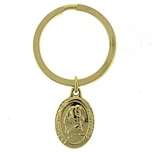 JCEA621 Gold Brass Key Ring with No Stone-Default Title