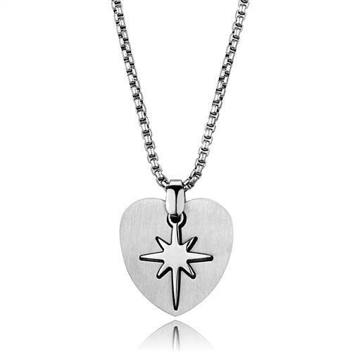 JCE2011 High polished (no plating) Stainless Steel Necklace with No Stone