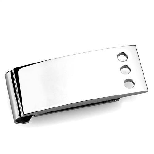 JCE2072 High polished (no plating) Stainless Steel Money clip with No Stone