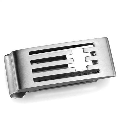 JCE2083 High polished (no plating) Stainless Steel Money clip with No Stone